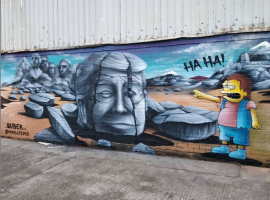 QUBEK's mural, located behind the Islington Mill. Credit: https://www.instagram.com/qubekmanchester/