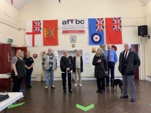 A meeting of the Salford Armed Forces and Veterans Breakfast Club. Copyright: Peter Barlow, 2020.