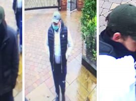 Three CCTV screenshots of burglars on Fairmount Road, Salford. Image credit: GMP