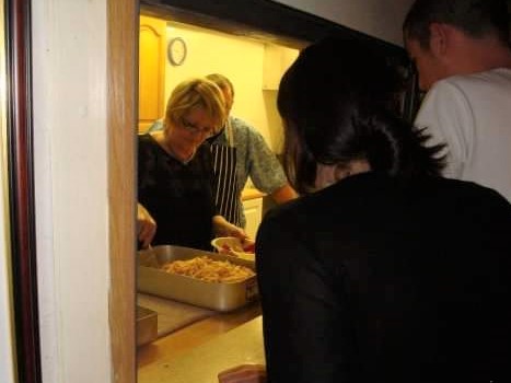 Alfrieda Kindon serving players food