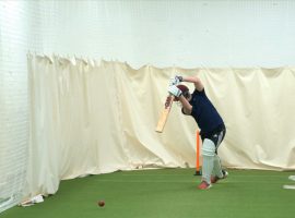 Salford Cricket Club in the nets. Image courtesy of Salford Cricket