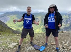 World’s only extreme flipper walker completes hike up Mount Snowdon for charity