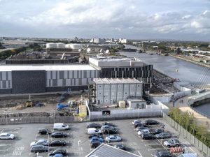 Now home to Coronation Street, the huge set of Crash of the Elysium was built on MediaCity's backlot for the initial Salford run (credit: David Dixon)