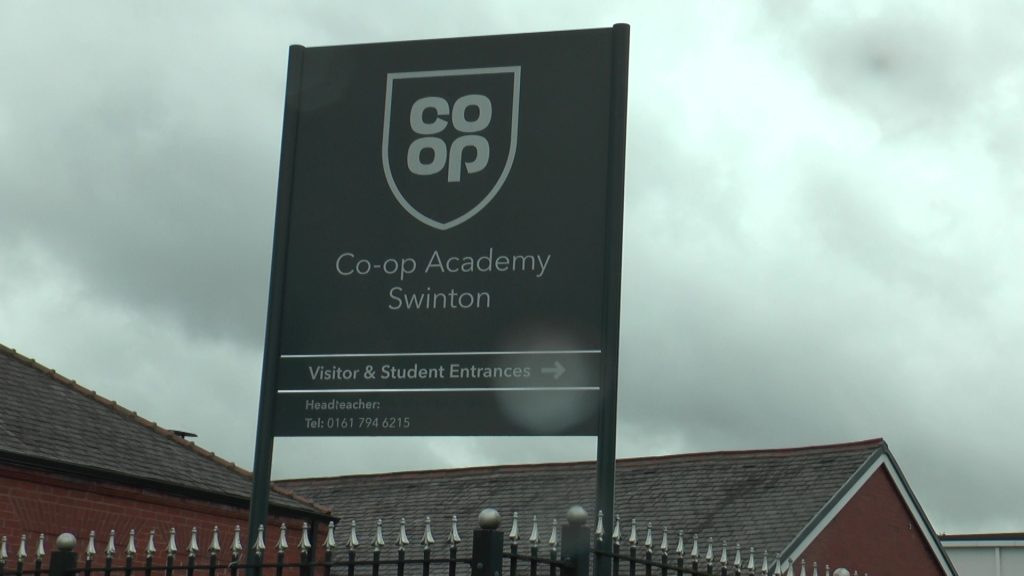 Co-Op Academy strikes continue at this Swinton school. Photo credit: Nathan Bagnall