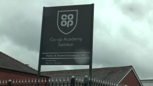 Co-Op Academy strikes continue at this Swinton school. Photo credit: Nathan Bagnall