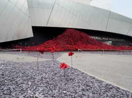 The Imperial War Museum's poppies. Image Credits © Copyright David Dixon and licensed for reuse under this Creative Commons Licence.