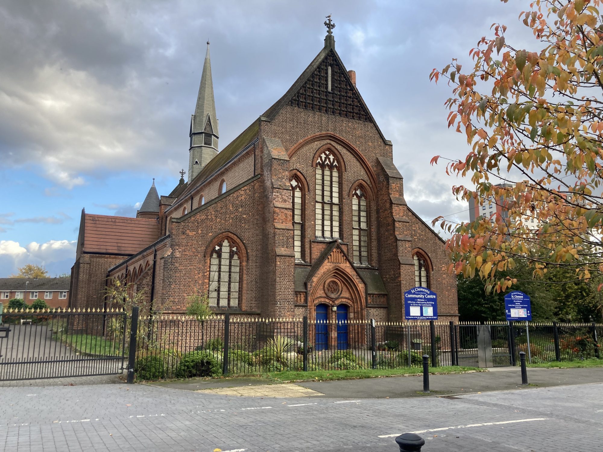 Alan Knight's mural is at St Clements Church in Ordsall. Photo: Charlotte Hardman