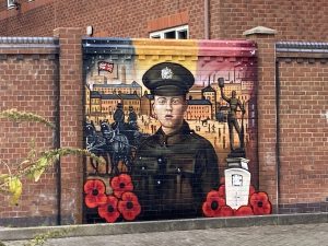 Alan Knight The Veteran Mural at St Clements Church. Photo: Charlotte Hardman