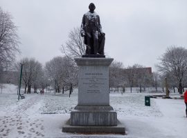 Statue of Joseph Brotherton in Peel Park, Salford, credit: Jennifer Mawby