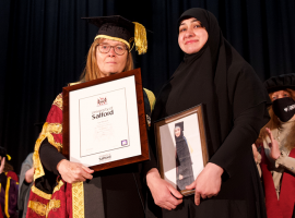 Ava's Mother collecting certificate on her behalf.
Photo credit: Nick Harrison