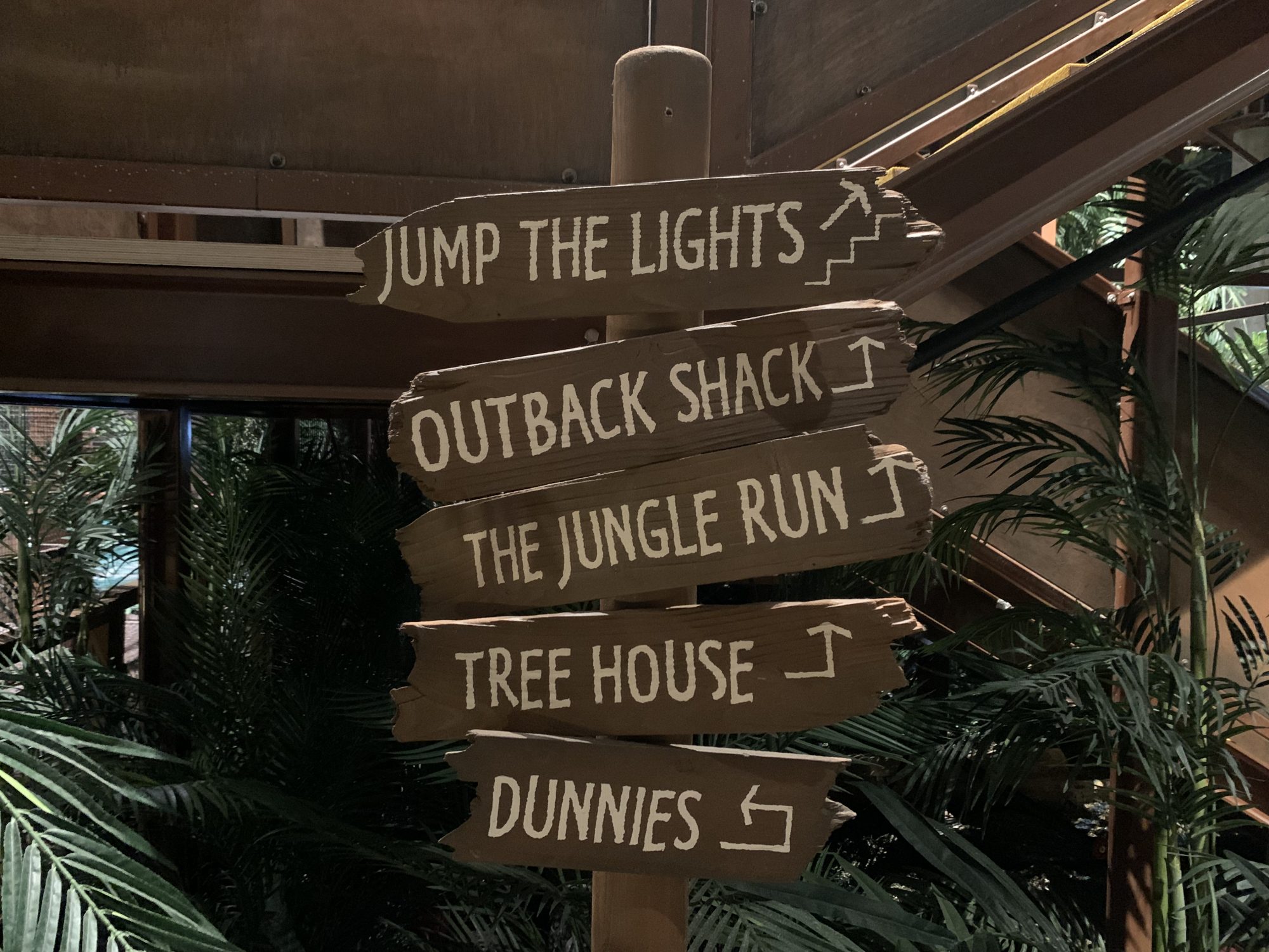Signage at the Jungle Challenge Jungle Challenge