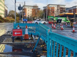 Roadworks on the A560. (Image credit :Rutabah Khan"