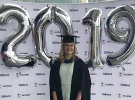 Hannah Russell at her Graduation. Photo credits - Instagram @hannahrussell_mbe. permission given by hannah