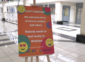 Screenshot from TV Package  - Chatty Benches Sign
Image Credit: Harrison Bates