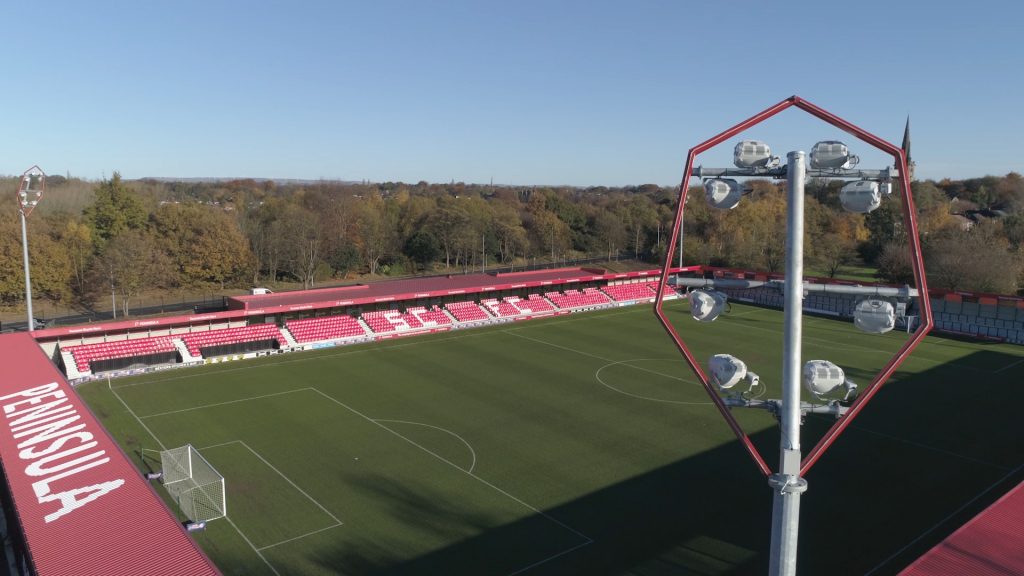 Image: Salford City F. Credit, Creative Commons:https://commons.wikimedia.org/wiki/File:The_Peninsula_Stadium_-_Salford_City.jpg