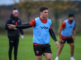 Salford Red Devils player Brodie Croft in training with his team. Image taken by Steve McCormick.