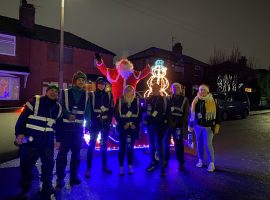 Santa and the Scout leaders, photo credit: Salford Scouts