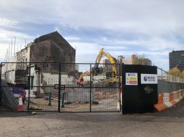 Demolition work on Church Street, Eccles