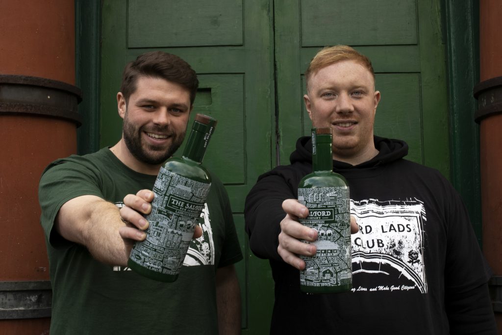 Salford Rum directors with new charity bottle