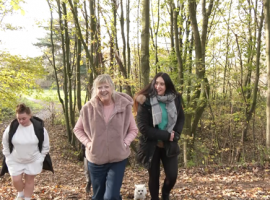 Audrey on a walk and talk in Monton