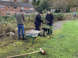 Volunteers at Seedley allotments