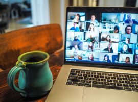 "Zoom call with coffee" Photo by Chris Montgomery on Unsplash