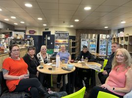 Customers of the cafe. Image by Sadie Newson