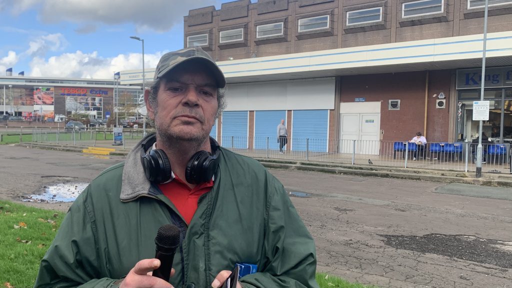 Wayne, a local Salford Busker