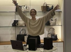 Bronagh O' Connor at her four hour DJ set in John Lewis.
Image permission given by Bronagh O' Connor