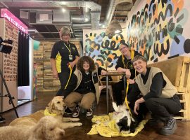 Volunteers with owners of dog friendly 'Fell Good Club'. Image credits: Hannah Patterson