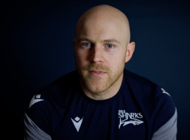 Joe Simpson in his retirement video.
Image credit - Screenshot from YouTube @Sale Sharks. Link: https://www.youtube.com/watch?v=jgZETNRItFU