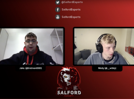 Screenshot from YouTube live stream of Salford Esports Charity Stream.