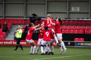 Salford Lionesses celebrating