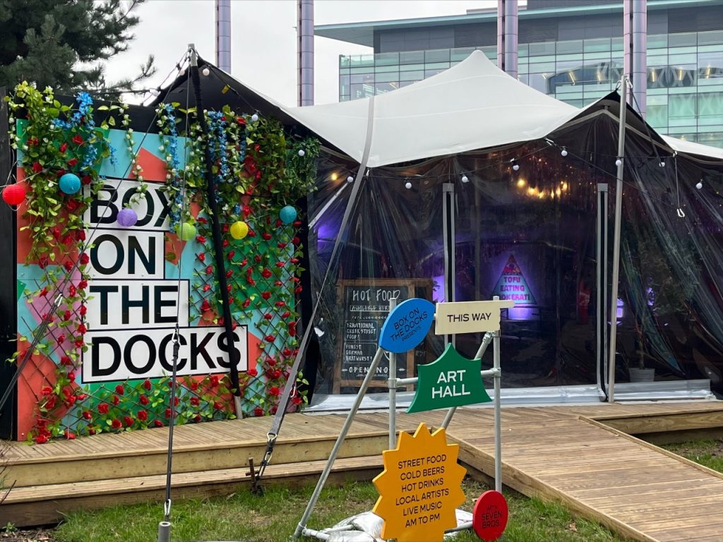 Box on the Docks art installation