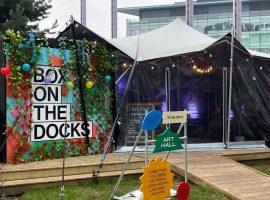 Photo of Box on the Docks art installation, taken by Bethanie Jarvis-Green