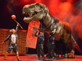 the puppet Tyrannosaurus Rex at Dinosaur World Live. Credit:: Dinosaur World Live press release