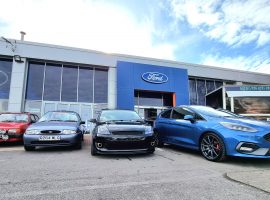 Lineup of Fiestas outside the showroom. Photo by Maxson Goh