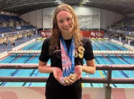 Salford swim prodigy smashes national record

Photo taken and given permission to use by Amelie's mother, Nicola