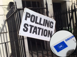 Polling Station with Voter ID superimposed . Credit: Wikicommons and Pexels