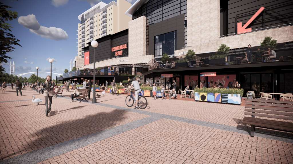 drawn up image of the future central bay site, Kargo MKT will open here