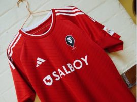 Salford City's new shirt for the 23/24 season. Credit: Salford City FC