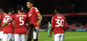 Marcus Dackers celebrates (Salford City Twitter)