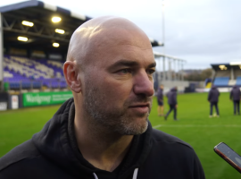 Neil Wood, Salford 0 Barrow 0. Credit: Salford City YouTube https://www.youtube.com/watch?v=yW7PbK-uRaM&t=52s