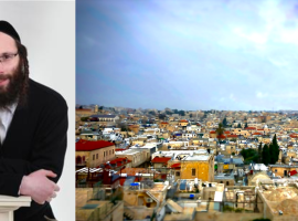 Image of Councillor Andrew Walters (Credits: Salford City Council) alongside image of Jerusalem (Credit: H Winters of Salford Now)