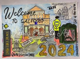 Welcome to Salford painting (Courtesy of Chelsea Entwistle)