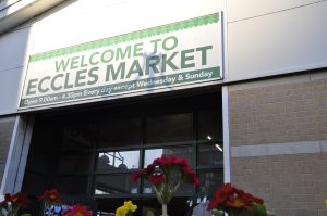 The entrance to Eccles market. Credit: Harry Warner