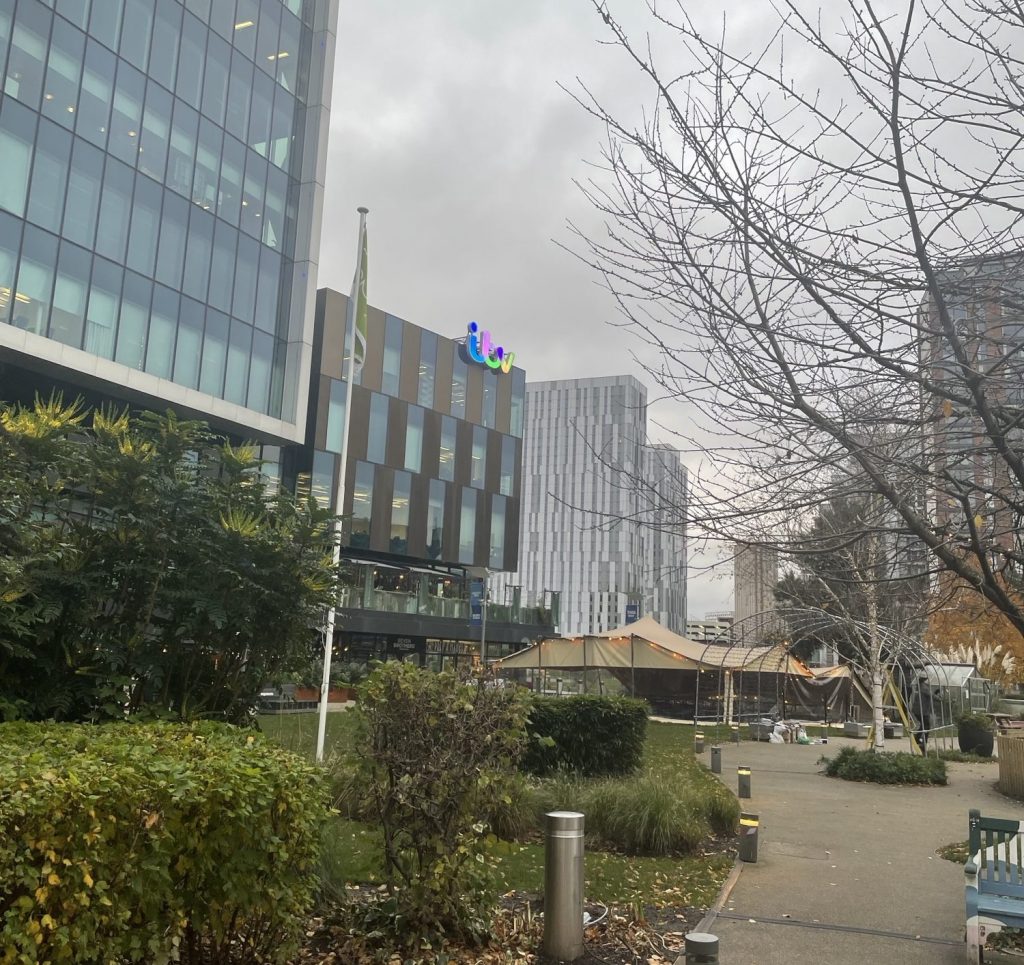 IMage of MediaCity showing ITV Building