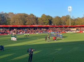 Minute's silence for Armistice Day at Salford City v Mansfield Town. Image Credit - Lewis Gray.