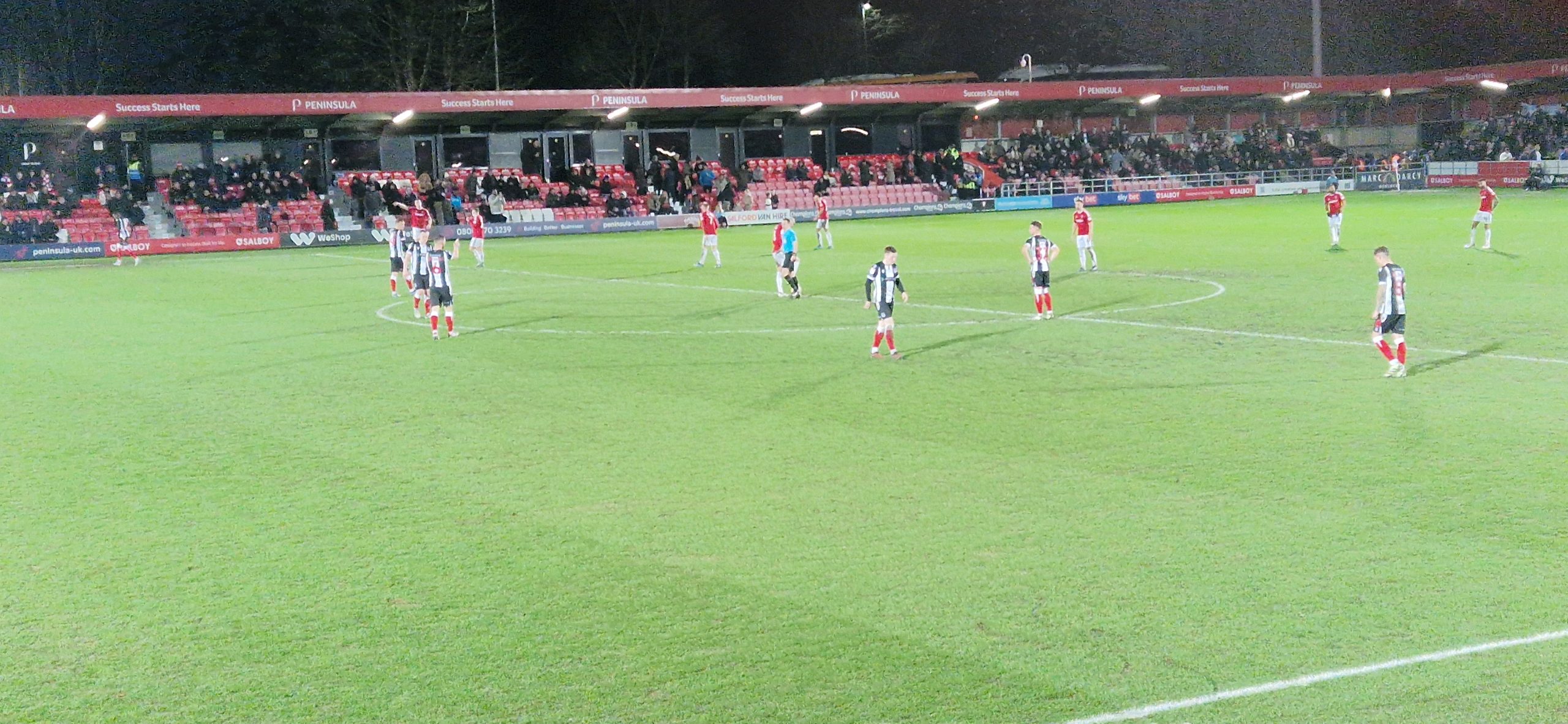 Pitch-side photograph taken by Joseph Hillier