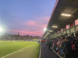 Stunning sunset at the Peninsula Stadium as Christmas nears. Image Taken by Cameron Cowburn